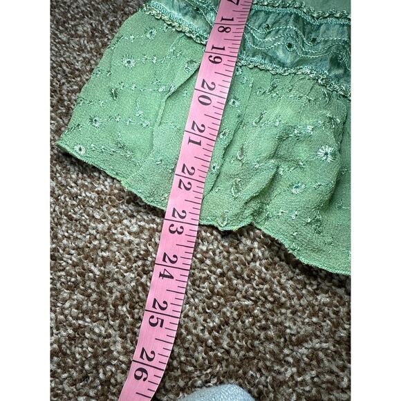 L.S.I green vintage ruffle fairy grunge y2k tank top womens fairygoth festival - Picture 7 of 8